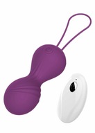 Loptičky-Vibračné Silikónové Kegel Loptičky USB 10 Funkcia / Diaľkové ovládanie -Purp