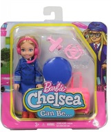 BÁBIKA BARBIE CHELSEA KARIÉRNY PILOT MATTEL GTN90