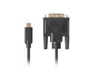 USB-C(M)->DVI-D(24+1)(M) KÁBEL 1M BLACK LANBERG