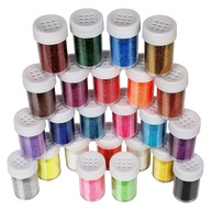 24 ks Nail Powder Glitter Decorations Dekorácie