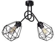 LOFT EDISON DRÔTOVÝ STROPNÝ STROPNÝ LAMPA, BIELY