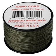 PARACORD LANO NANO ŠNÚR 91M 300 ft ATWOOD OLIV DRAB