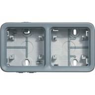 LEGRAND PLEXO DOUBLE BOX LEVEL GREY