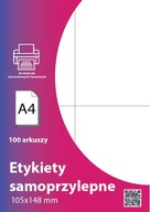 Samolepiace etikety 105x148 mm 100 ks biele