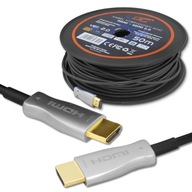 HDMI-HDMI OPTICKÝ KÁBEL 50M 2.0V 4K ZLATÁ ZÁSTRČKA