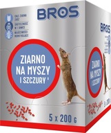 BROS GRAIN MYŠI JEDOVÝ POKRKANA 5x200G VRECKÁ