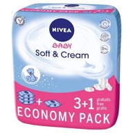 Nivea Baby Soft&Cream vlhčené obrúsky 4x63 ks