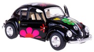 VW chrobák Garbus FLOWERS KINSMART MODEL 1:32 ČIERNA