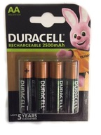 4x Duracell AA 2500mAh batérie + AA box zdarma