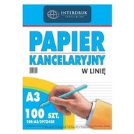 papier Kancelaria.A3 riadkový (100) INTERPRINT