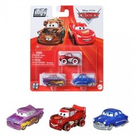 Mattel MikroCars 3-balenie Blesk McQueen, Roman a starosta Hudson HLL65