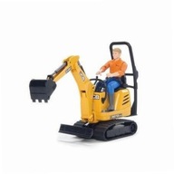 Mikrorýpadlo JCB 8010 CTS s figúrkou stavebného robotníka