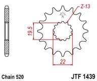 JT predné ozubené koleso 4103 15 SUZUKI LT 160 '89-01