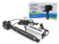 SOBO 8W UV-C sterilizátor + pumpa proti riasam