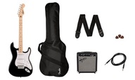 SQUIER SONIC STRATOCASTER PACK MF BLACK GIGBAG 10G