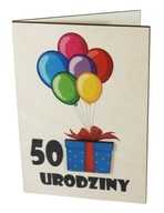 karta 50 narodeninový SOUVENÍR 3d darček päťdesiat