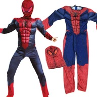 KOSTÝM SPIDERMAN PRE CHLAPECKA KOSTÝM SPIDERMAN HRUBÁ SVALOVÁ MASKA 110-116