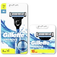 Gillette Mach3 Aqua-Grip Start Razor + 12 čepieľok