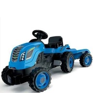 SMOBY Traktor XL Blue s pedálmi a prívesom