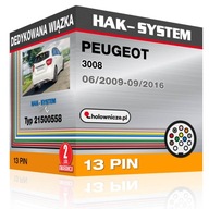 Špeciálny zväzok PEUGEOT 3008 06/2009+ 13-pin