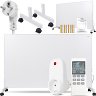 Set IR vykurovací panel CRONOS Carbon P800 White + Termostat s diaľkovým ovládaním + N