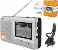 Prenosné turistické rádio WILGA, 1000mA batéria/2xR20 batérie/230V USB sieť