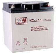 BATÉRIA AGM VRLA MW POWER MWL 24AH 12V MWL24-12 MWL24 FIRE