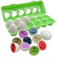 Náučný montessori puzzle triedič vajíčok pre deti Match