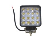 PRACOVNÁ LAMPA 16 LED 12V/24V Štvorcový HALOGÉNOVÝ SPÍNAČ