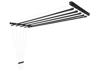 STROPNÝ SUŠIČ Kúpeľňový Balkón 5pr/150cm ČIERNA