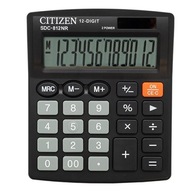 Citizen Calculator SDC812NR, čierna, stolná, 12 miest, duálne napájanie