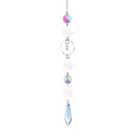 Strieborná séria Crystal Wind Chime Star Mesiac Slnko Kat