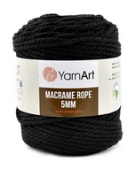 YarnArt Macrame Lano 5 mm - 750 čierne