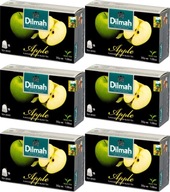 Ochutený čierny čaj vo vrecúškach Dilmah Apple, 20 ks x6