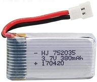 Lipo batéria 3,7V 380mAh Hubsan H107C Syma X11