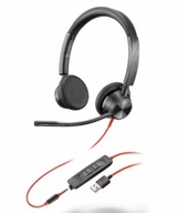 Slúchadlá Plantronics Blackwire 3325 USB-A + 3,5 mm jack, mikrofón