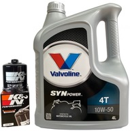 VALVOLINE SYNPOWER OLEJ 10W50 4L + K&N FILTER