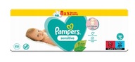 Pampers Sensitive vlhčené obrúsky 8 x 52 ks