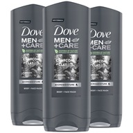 Dove Men Care uhlie sprchový gél s uhlím 400 ml x3