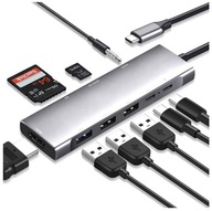 HUB USB-C HDMI 4k UHD Micro SD 3x USB 3.0 Jack PD