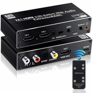 HDMI 2.0 Switch 2x1 ARC Splitter Audio Extractor SPDIF 4K SWITCH