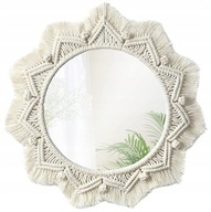 Okrúhla Boho Mirror Macrame pletená šnúrka 50