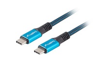 USB-C kábel 1,2m čierno-modrý 100W Lanberg 8K