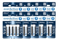 40x everActive LR6 AA Mignon R6 alkalické batérie