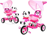 TRICYCLE detské zvuky PANDA ružová