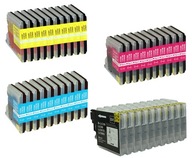 40X ATRAMENTY PRE BROTHER DCP-J125 DCP-J140W 10X SADA