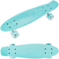 SKATEBOARDOVÝ PICK 56CM OSVETLENIE LED KOLESÁ - TYRKYSOVÉ