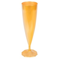 Plastové zlaté poháre na šampanské, 10 ks