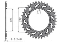 Zadné ozubené koleso SUNSTAR 899 48 KTM SX/EXC (JTR897,48)