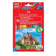 36 farebných pasteliek na zips a strúhadlo Faber-Castell